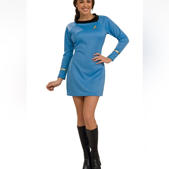 Star Trek NEW Starfleet blue uniform costume lt Uhura Halloween cosplay sz XL - Picture 1 of 8
